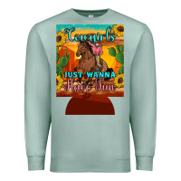 Seafoam cowgirls just wanna have fun 12 oz can cooler (regular) Premium Sweatshirt - Artiststas