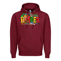 Burgundy barber Zipper Hoodie - CowhideDigitalArt
