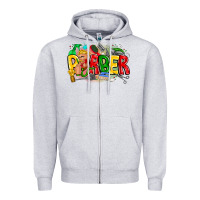 Heather Grey barber Zipper Hoodie - CowhideDigitalArt