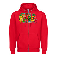 Red barber Zipper Hoodie - CowhideDigitalArt