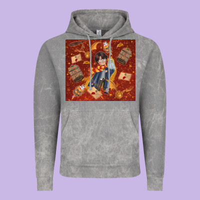 Wizard Boy With Magic Items Vintage Hoodie Designed By Tumblerdesignbyshophia