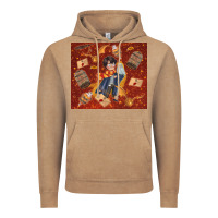 Vintage Coffee wizard boy with magic items Vintage Hoodie - TumblerDesignByShophia
