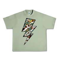 Oil Green Lightning Bolt Urban Heavy Tee - JahusDesignShop