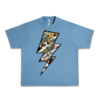 Pebble Blue Lightning Bolt Urban Heavy Tee - JahusDesignShop