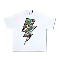 White Lightning Bolt Urban Heavy Tee - JahusDesignShop