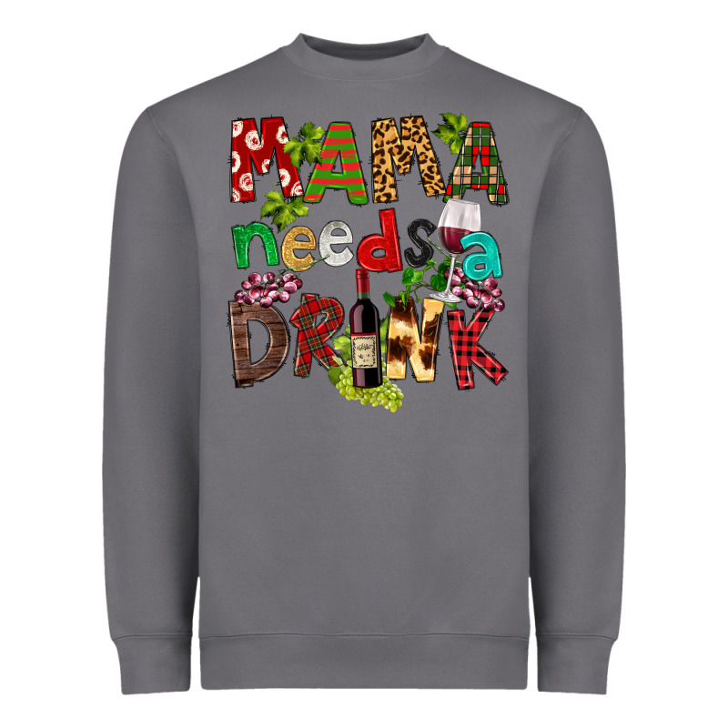 Mama Needs A Drink Heavyweight Sweatshirt by FaDigitalArtStudio | Teevron