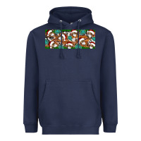 Navy Santa skeleton christmas Heavyweight Hoodie - Artiststas