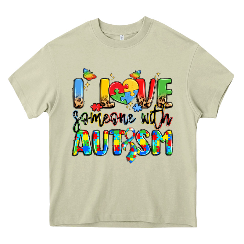 I Love Someone With Autism Heavy Core Tee by LillyAllenDesigns | Teevron