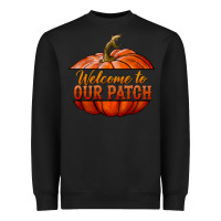 Black welcome to our patch Heavyweight Sweatshirt - BundleAndBundleShop