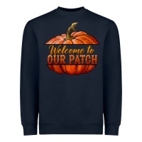 Navy welcome to our patch Heavyweight Sweatshirt - BundleAndBundleShop