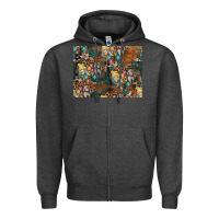 Charcoal Heather easter pattern Zipper Hoodie - CowhideDigitalArt