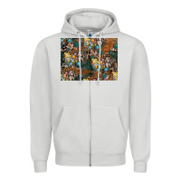 Dove Grey easter pattern Zipper Hoodie - CowhideDigitalArt