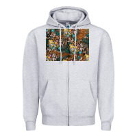 Heather Grey easter pattern Zipper Hoodie - CowhideDigitalArt