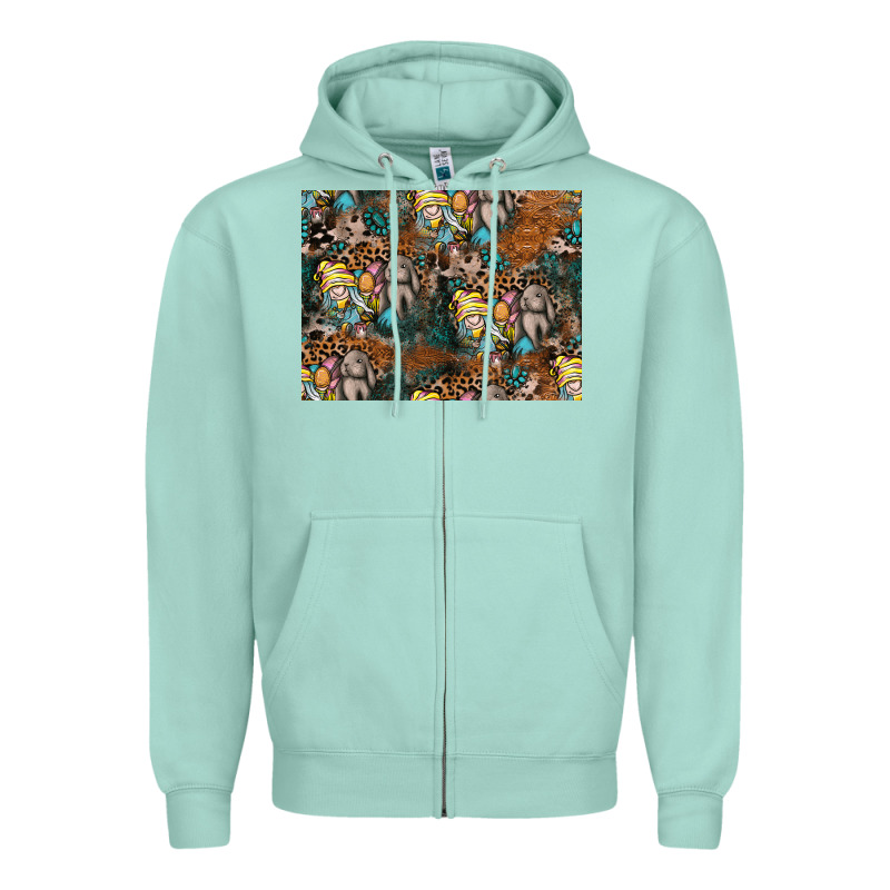 Easter Pattern Zipper Hoodie by CowhideDigitalArt | Teevron