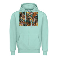 Seafoam easter pattern Zipper Hoodie - CowhideDigitalArt
