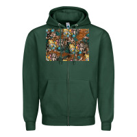 Sports Green easter pattern Zipper Hoodie - CowhideDigitalArt