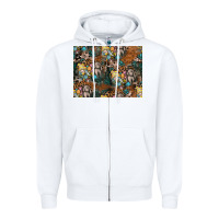 White easter pattern Zipper Hoodie - CowhideDigitalArt