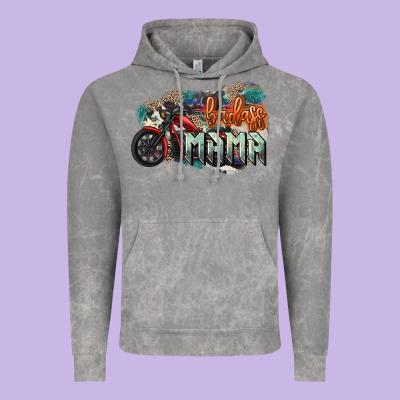 Badass Mama Motorcycle Vintage Hoodie Designed By Howdyjamesfarm