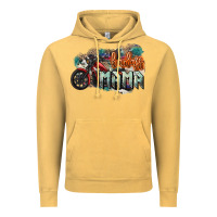 Vintage Mustard Badass Mama motorcycle Vintage Hoodie - HowdyJamesFarm