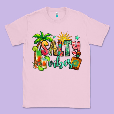 Salty Vibes Tequila Summer Classic Tee Designed By Jasminsmagicworld