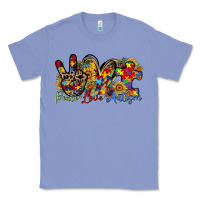 Colony Blue peace love autism Classic Tee - RacoonDesign
