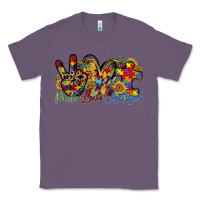 Lavender peace love autism Classic Tee - RacoonDesign