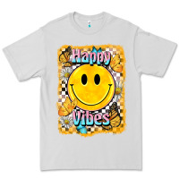 Dove Grey happy vibes smiley face Premium Tee - BarkalooDesign