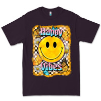 Plum happy vibes smiley face Premium Tee - BarkalooDesign