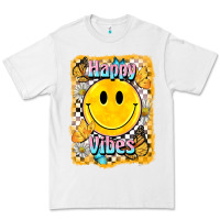White happy vibes smiley face Premium Tee - BarkalooDesign