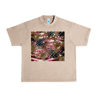 French Oak American flag leopard pinktumbler Urban Heavy Tee - HowdyJamesFarm