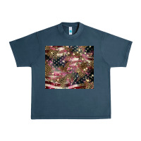Midnight Navy American flag leopard pinktumbler Urban Heavy Tee - HowdyJamesFarm