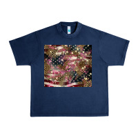 Navy American flag leopard pinktumbler Urban Heavy Tee - HowdyJamesFarm