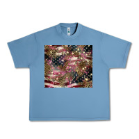 Pebble Blue American flag leopard pinktumbler Urban Heavy Tee - HowdyJamesFarm