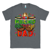 Charcoal Heather Nacho Average Dad with Mustache Classic Tee - texasbilliewilder