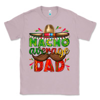 Lilac Nacho Average Dad with Mustache Classic Tee - texasbilliewilder