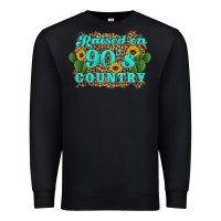 Black raised 90's country cactus sunflower's Premium Sweatshirt - Artiststas