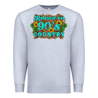 Heather Grey raised 90's country cactus sunflower's Premium Sweatshirt - Artiststas