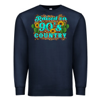 Navy raised 90's country cactus sunflower's Premium Sweatshirt - Artiststas
