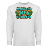 Oatmeal Heather raised 90's country cactus sunflower's Premium Sweatshirt - Artiststas