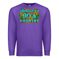 Purple raised 90's country cactus sunflower's Premium Sweatshirt - Artiststas