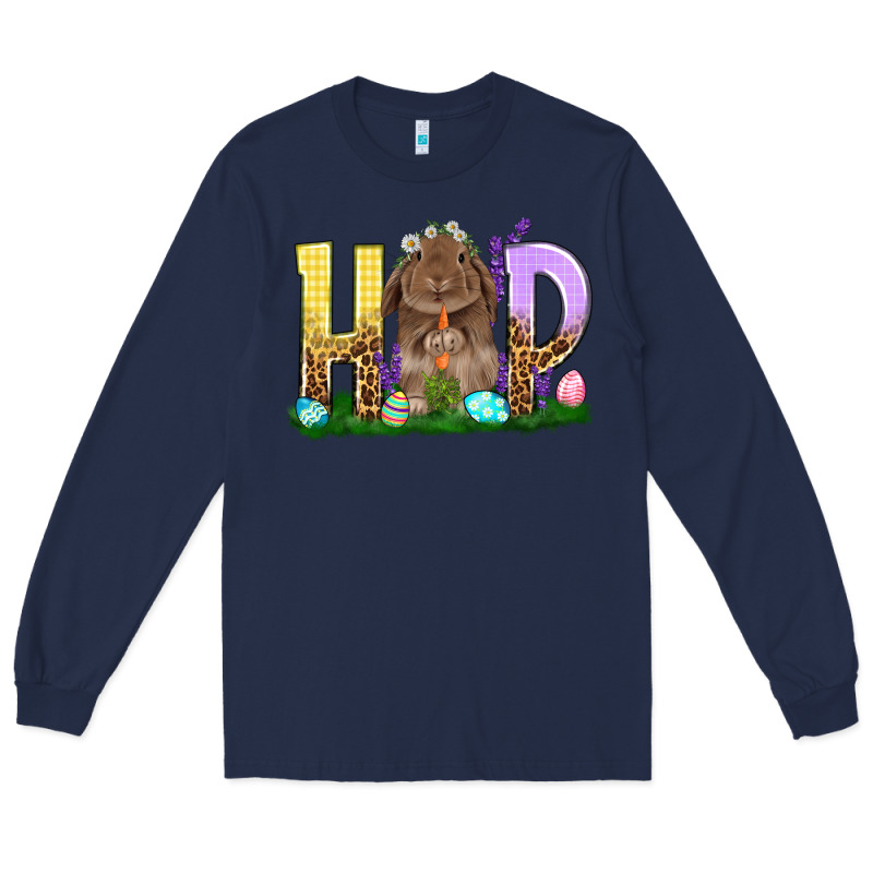 Hop Rabbit Easter Day Long Sleeve Tee by HowdyJamesFarm | Teevron