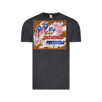 Vintage Black flip flops fireworks & freedom 4th of july Vintage Tee - TumblerDesignByShophia