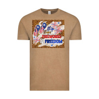 Vintage Coffee flip flops fireworks & freedom 4th of july Vintage Tee - TumblerDesignByShophia
