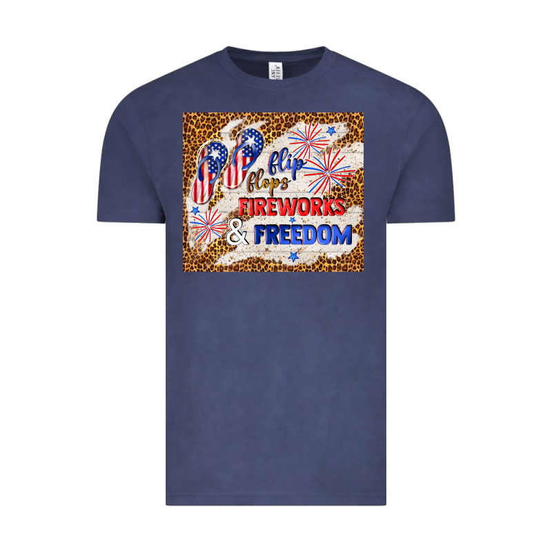 Flip Flops Fireworks & Freedom 4th Of July Vintage Tee by TumblerDesignByShophia | Teevron