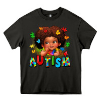 Asphalt autism afro girl Heavy Core Tee - LillyAllenDesigns