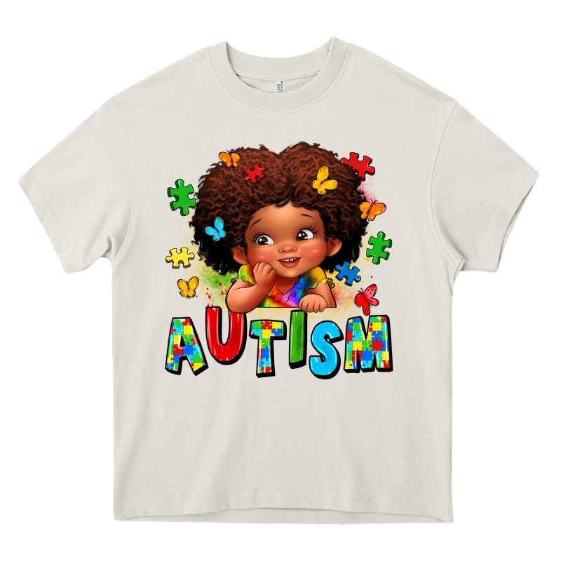 Autism Afro Girl Heavy Core Tee by LillyAllenDesigns | Teevron