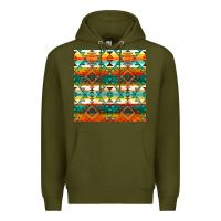 Army Green native american aztec seamless pattern 1 Premium Hoodie - BundleAndBundleShop