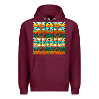Burgundy native american aztec seamless pattern 1 Premium Hoodie - BundleAndBundleShop