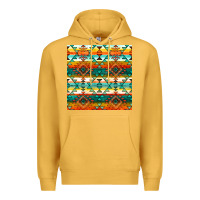 Mustard native american aztec seamless pattern 1 Premium Hoodie - BundleAndBundleShop