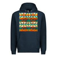 Navy native american aztec seamless pattern 1 Premium Hoodie - BundleAndBundleShop